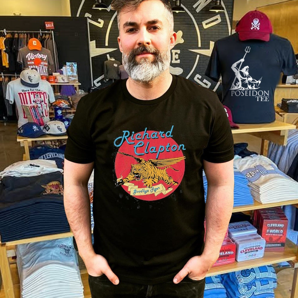 Richard Clapton Goodbye Tiger Red Circle Faded T-shirt