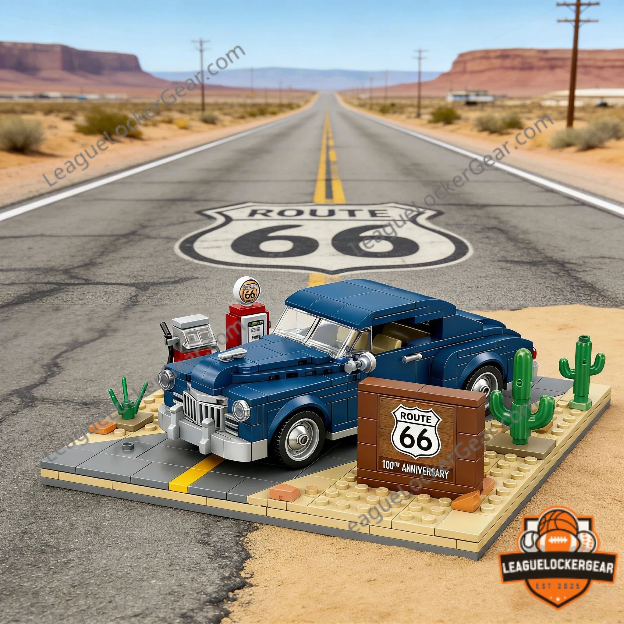 Route 66 100th Anniversary Car Display Building Blocks Set