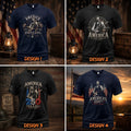 America 250 Years 1776-2026 Patriotic Guitarist T-Shirt Collection Size S-5XL