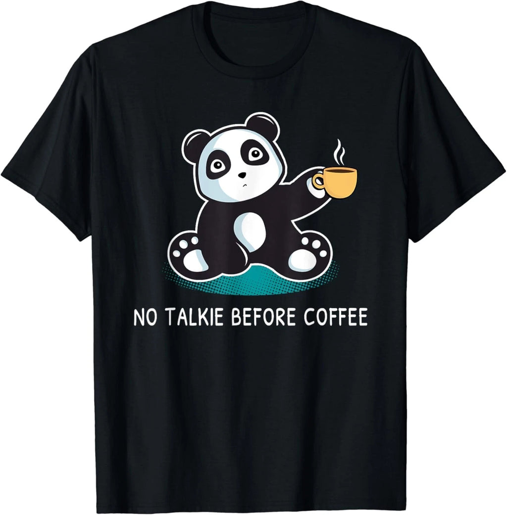 Coffee Shirt, No Talkie Before Coffee Panda Gift Unisex T-Shirt