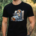 Mens Lazy Days Animal Print Cotton T-Shirt Size XS to 5XL