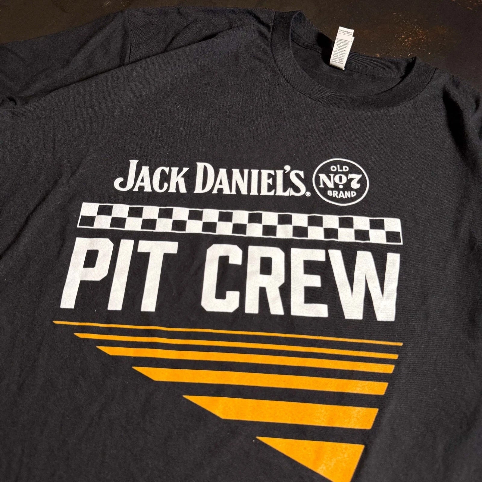 Jack Daniels Pit Crew Race Weekend 2024 Black Tee Mens XL American Apparel