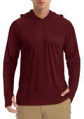 UPF 50+ UV Sun Protection T-Shirts Men's Long Sleeve Performance Casual Hoodies