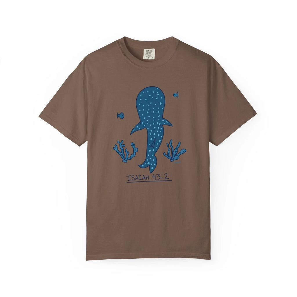 Whale Shark Ocean Summer T-Shirt - Beach Themed / Isaiah 43:2 by E.W.A.