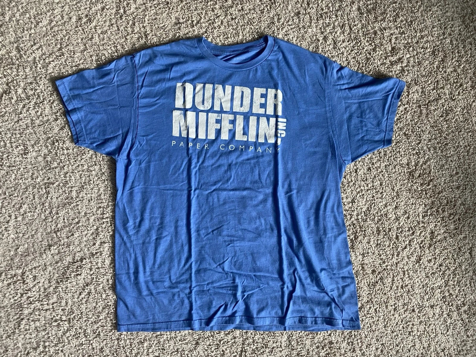 The Office Dunder Mifflin Blue Vintage Style Short Sleeve T-Shirt XL