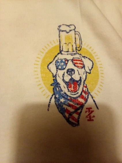Izod New /tags Saltwater TShirt 3XLT Sunny Times Dog W/Sunglasses + Beer On Head