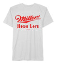 New Miller High Life Vintage Design Mens Large White Comfy Beer Tee