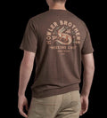 Howler Brothers Mens Lazy Gators Pocket Crew Neck T-Shirt Rust Size L