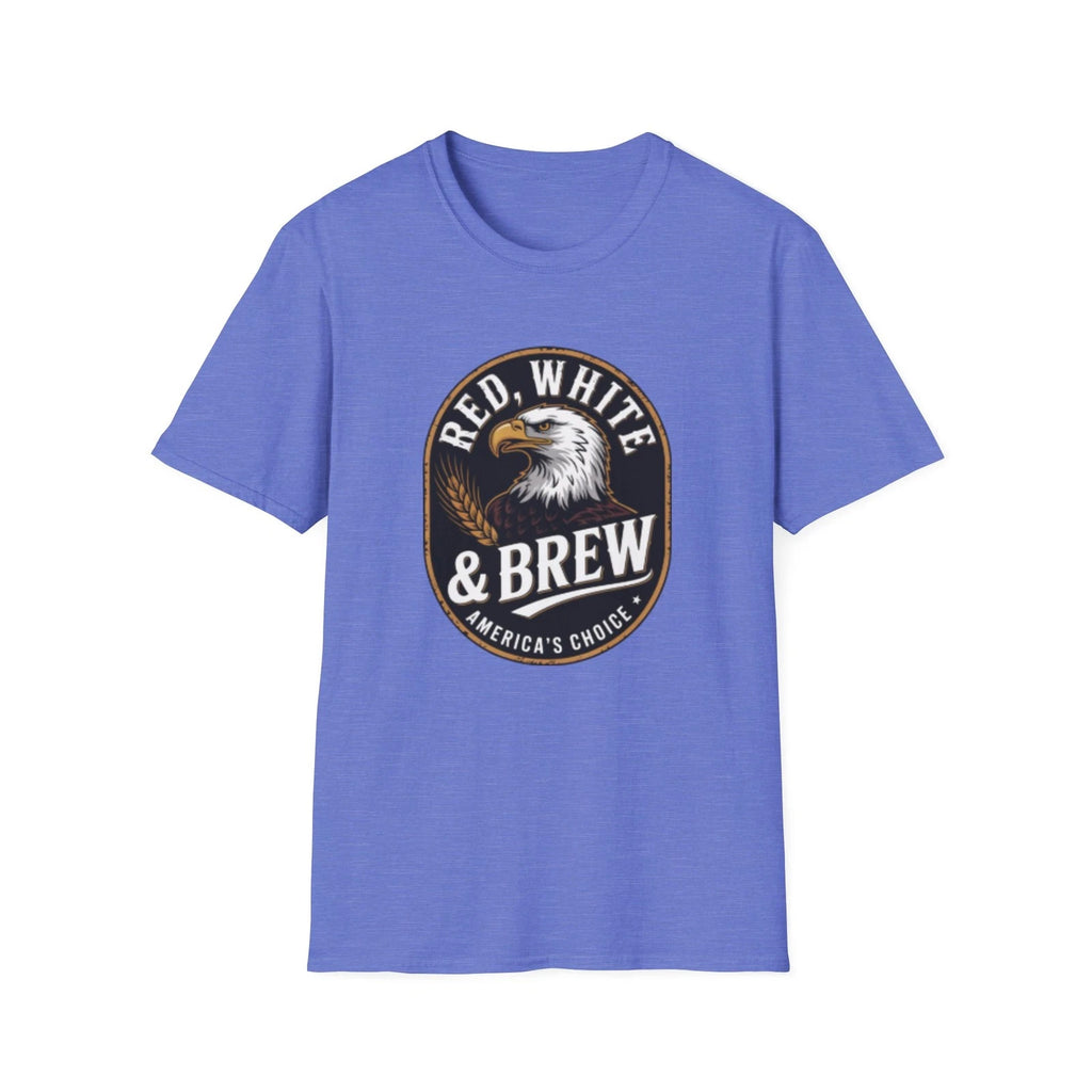 -Red White & Brew eagle logo T-Shirt | Americana coffee design