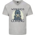 Weekend Funny Beer Cider Wine Alcohol Gin Mens V-Neck Cotton T-Shirt