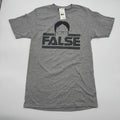 The Office Dwight Schrute False Graphic T-Shirt Mens Small Heather Gray NWT