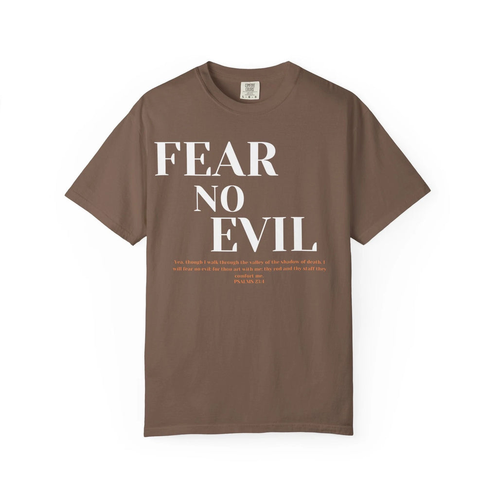 Fear No Evil Shirt Christian Shirts for Men Psalm 23:4 Bible Verse T Shirt