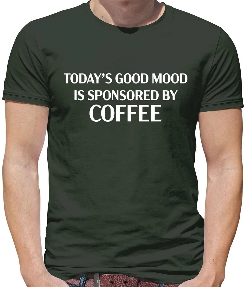 Today's Good Mood Sponsored By Coffee - Mens T-Shirt - Latte Flat White Funny