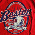 Men's XL T-Shirt Boston Smack Apparel Red Cotton, Beer And Baseball