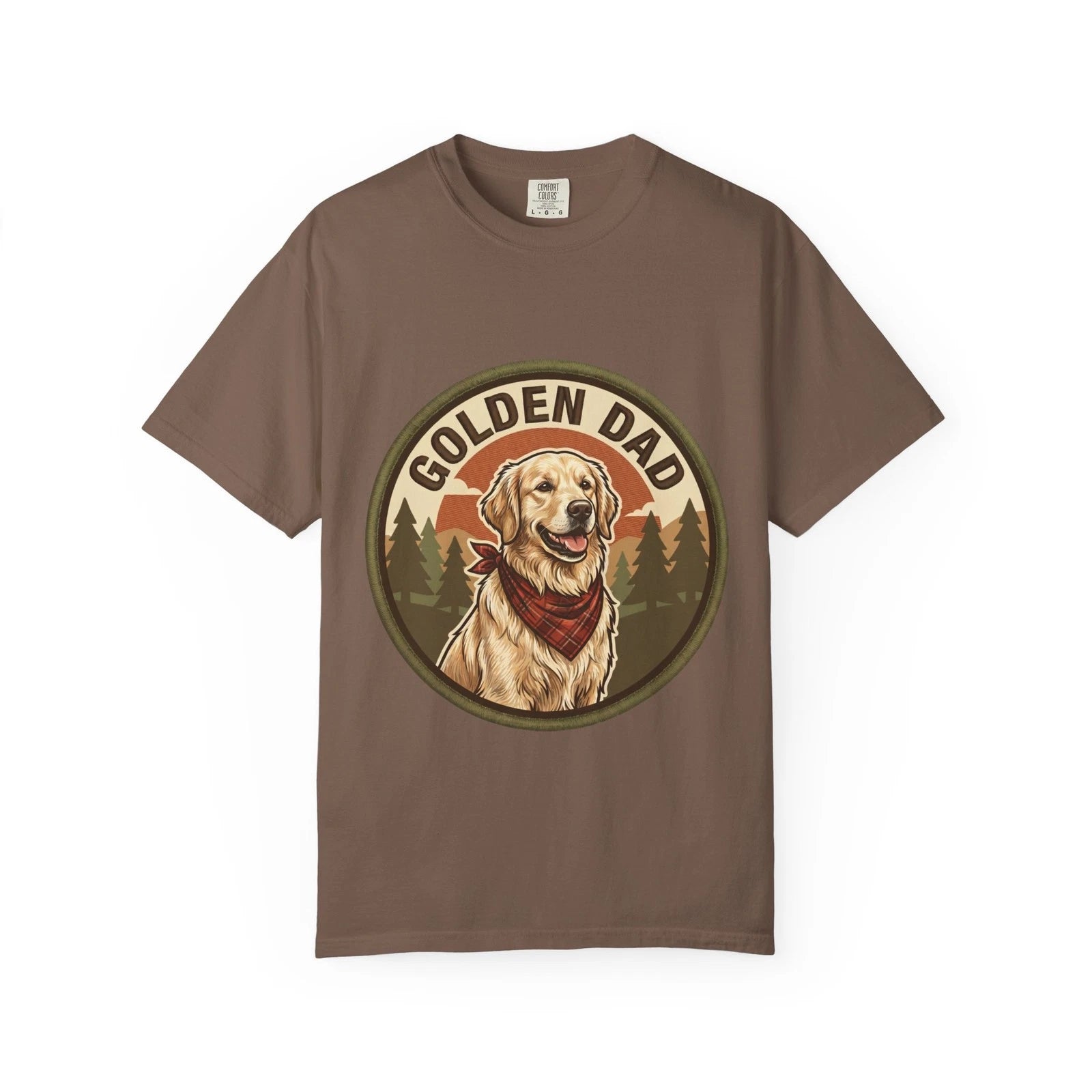 Golden Retriever Dad T-Shirt Golden Dog Dad Gift Men Graphic Tee Fathers Day