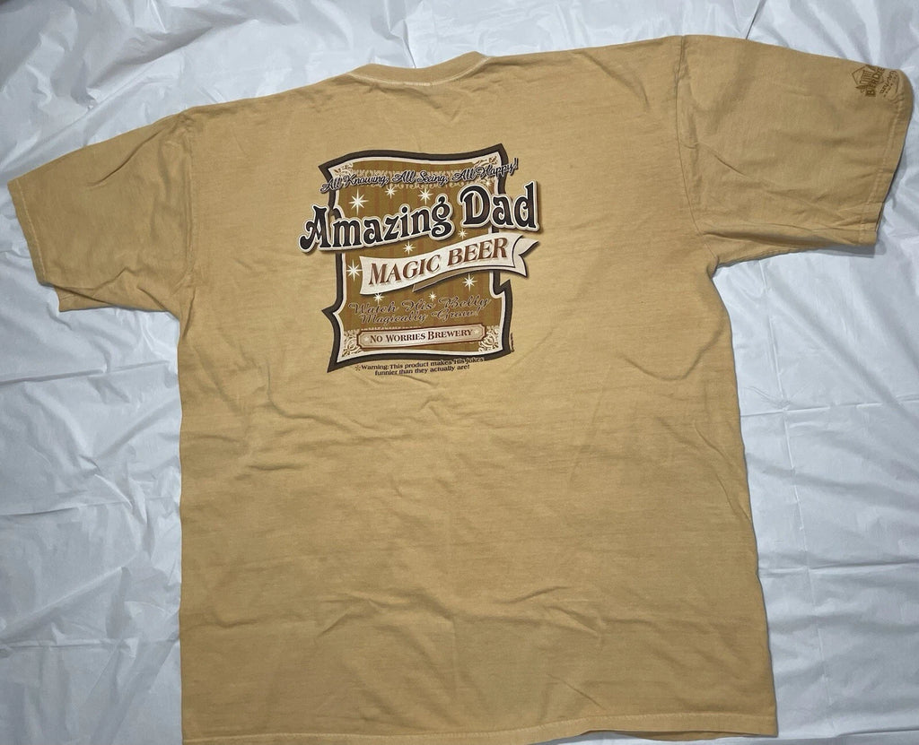 Classic Crazy Shirts “Amazing Dad Magic Beer” Tee Men’s XXL Beer Dyed Tee Joke