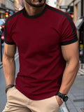 Men's Short Sleeve Round Neck T-Shirt Classic Casual Slim Fit Shirts