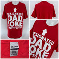 Designated Dad Joke Supplier Gildan T-Shirt XL Men Red 100% Cotton U4-109
