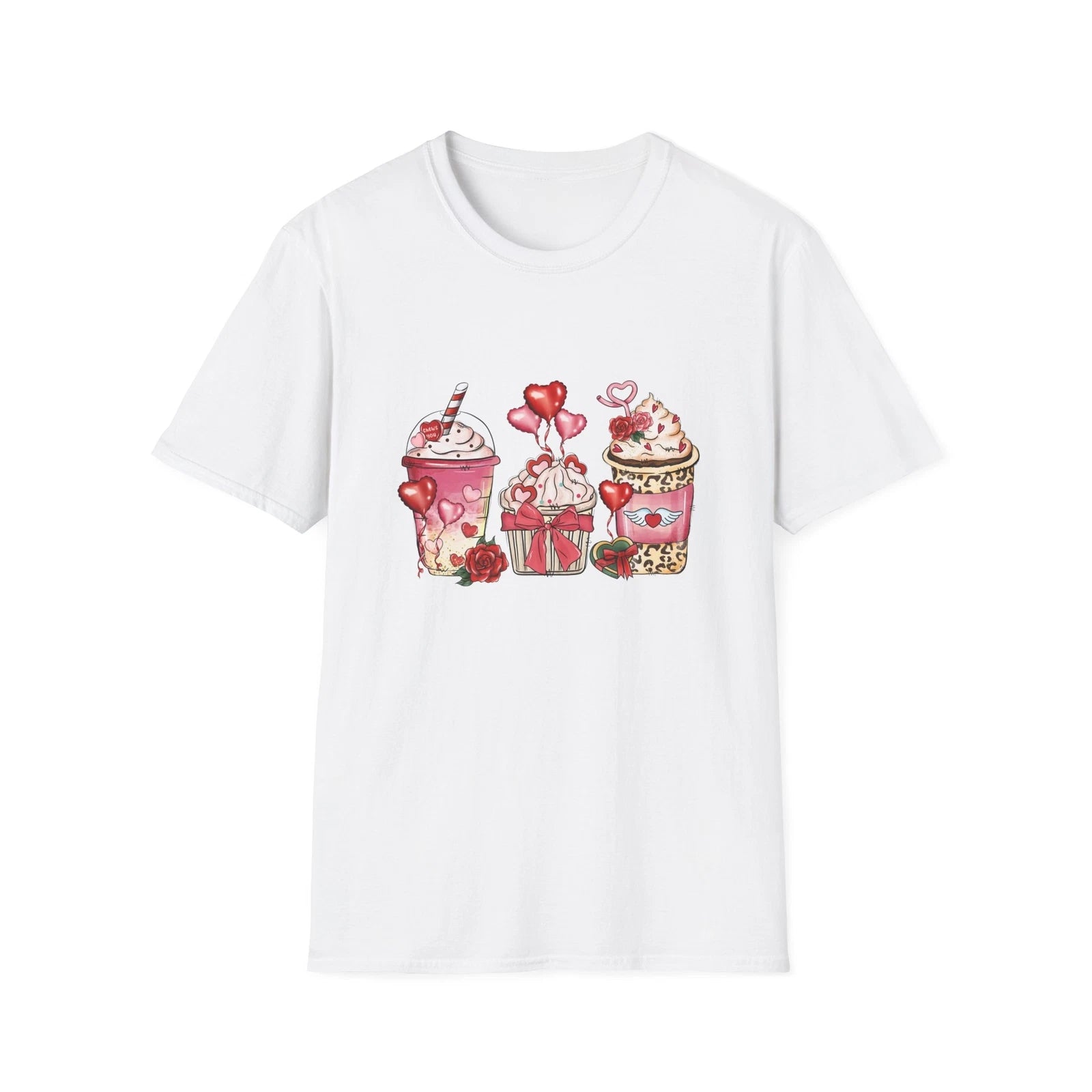 Iced Coffee Valentine's day Tee Coffee Lover Unisex Softstyle T-Shirt