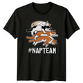 Funny Napping Cats #NAPTEAM Lazy Graphic T-Shirt Adult Men's Women's