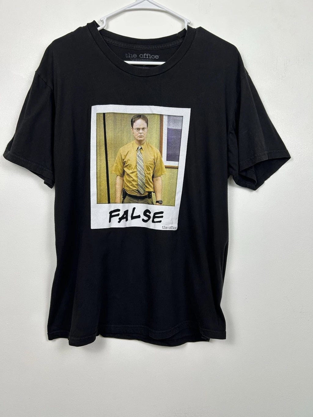 The Office Dwight T-Shirt Size Large Black Short Sleeve 100% Cotton TV Show