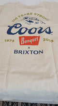 Brixton x Coors Banquet 150 Years Strong Graphic Tee Standard Fit XL White