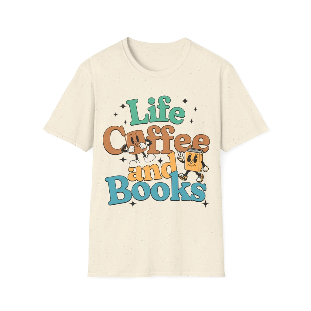 Life Coffee And Books Tee Reading Book Lover Gift Bookish Unisex Readers T-Shirt