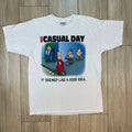 Vintage Dilbert Casual Day T Shirt XL Gildan Heavyweight Comic Office Humor
