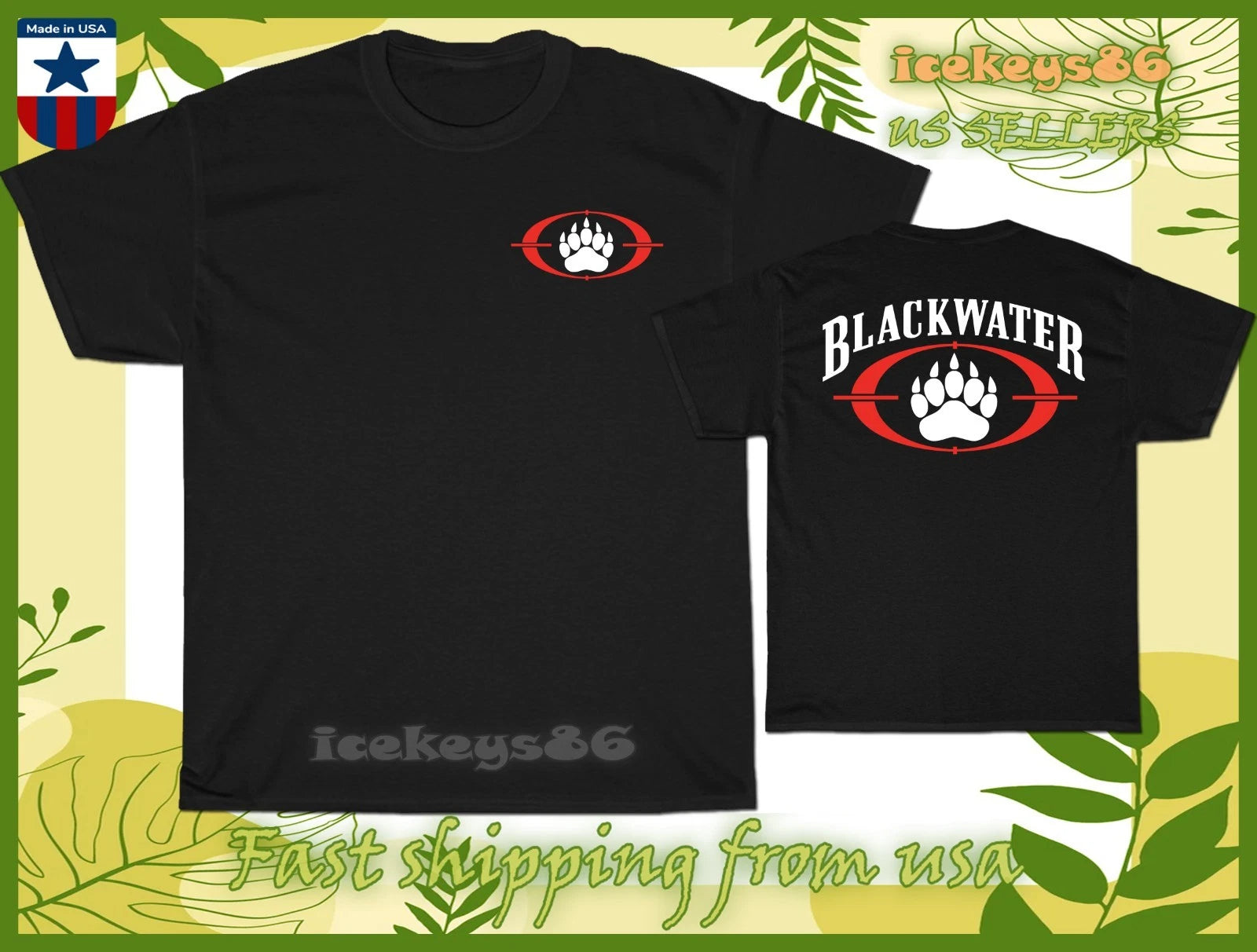 Constellis Secure Success Blackwater Logo Men's T-Shirt American Size T-Shirt