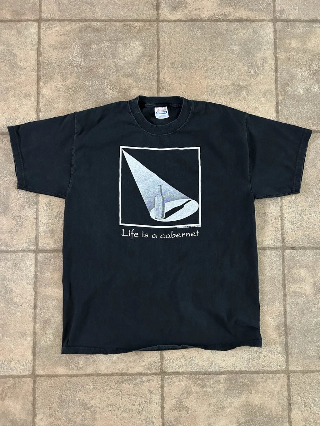 Vintage 90s Cabernet Wine T-Shirt Size Large Made In USA Pun Graphic Tee