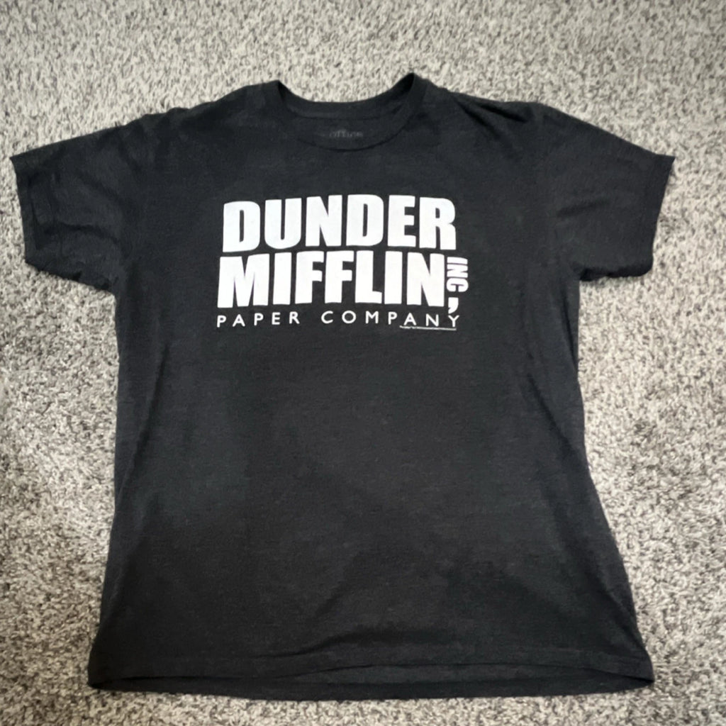The Office Dunder Mifflin Men's Black Graphic Cotton T-Shirt Size L