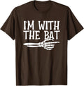 With The Bat Funny Matching Couple Lazy Halloween Unisex T-Shirt