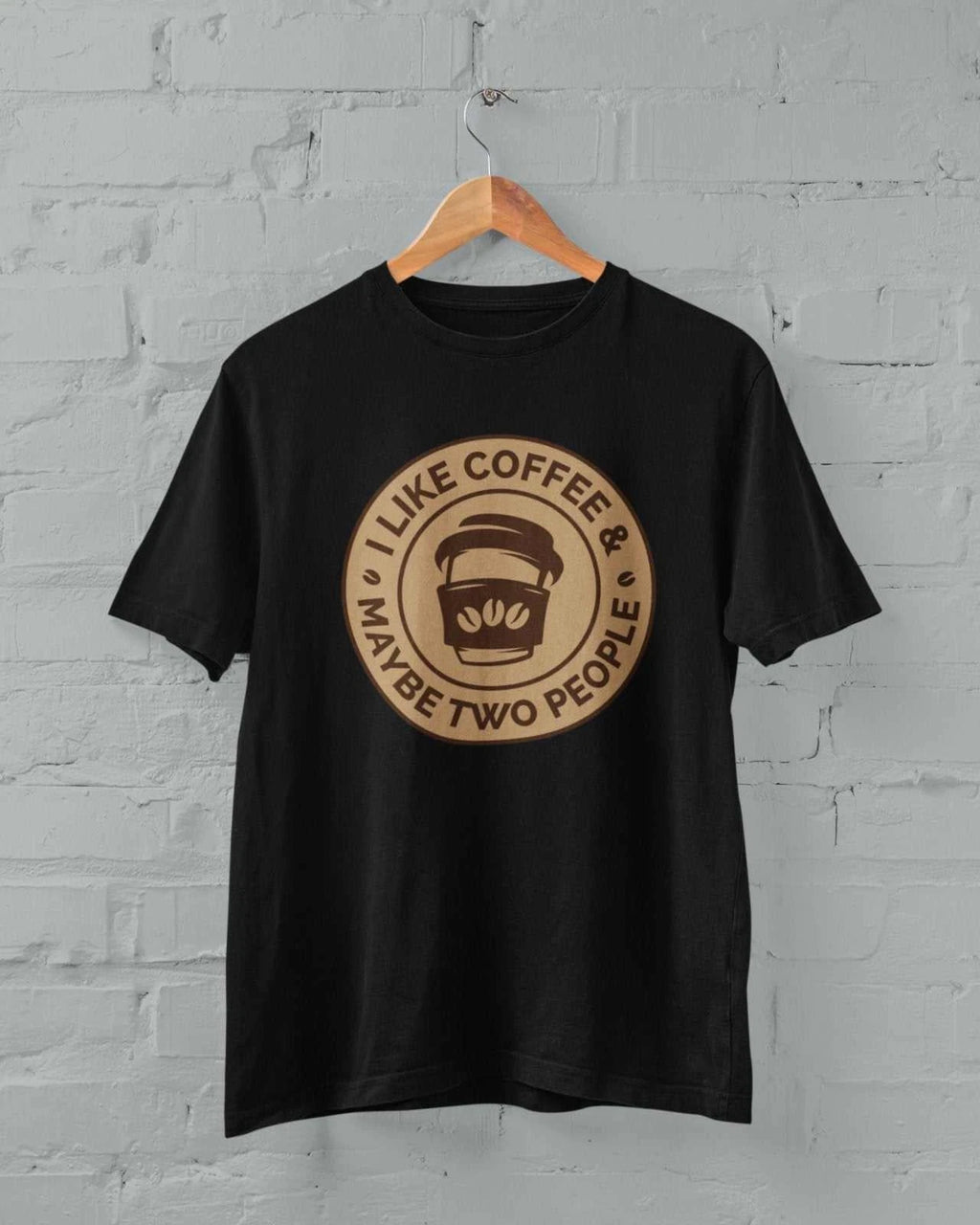 Funny Sarcastic T Shirt I Like Coffee And Maybe Two People Introvert Anti Social