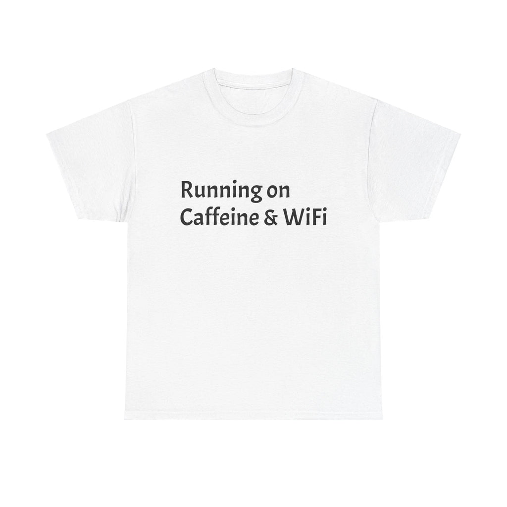 Caffeine & WiFi Tee, Funny Coffee Shirt, Unisex Tee, Gift for Caffeine Lover,