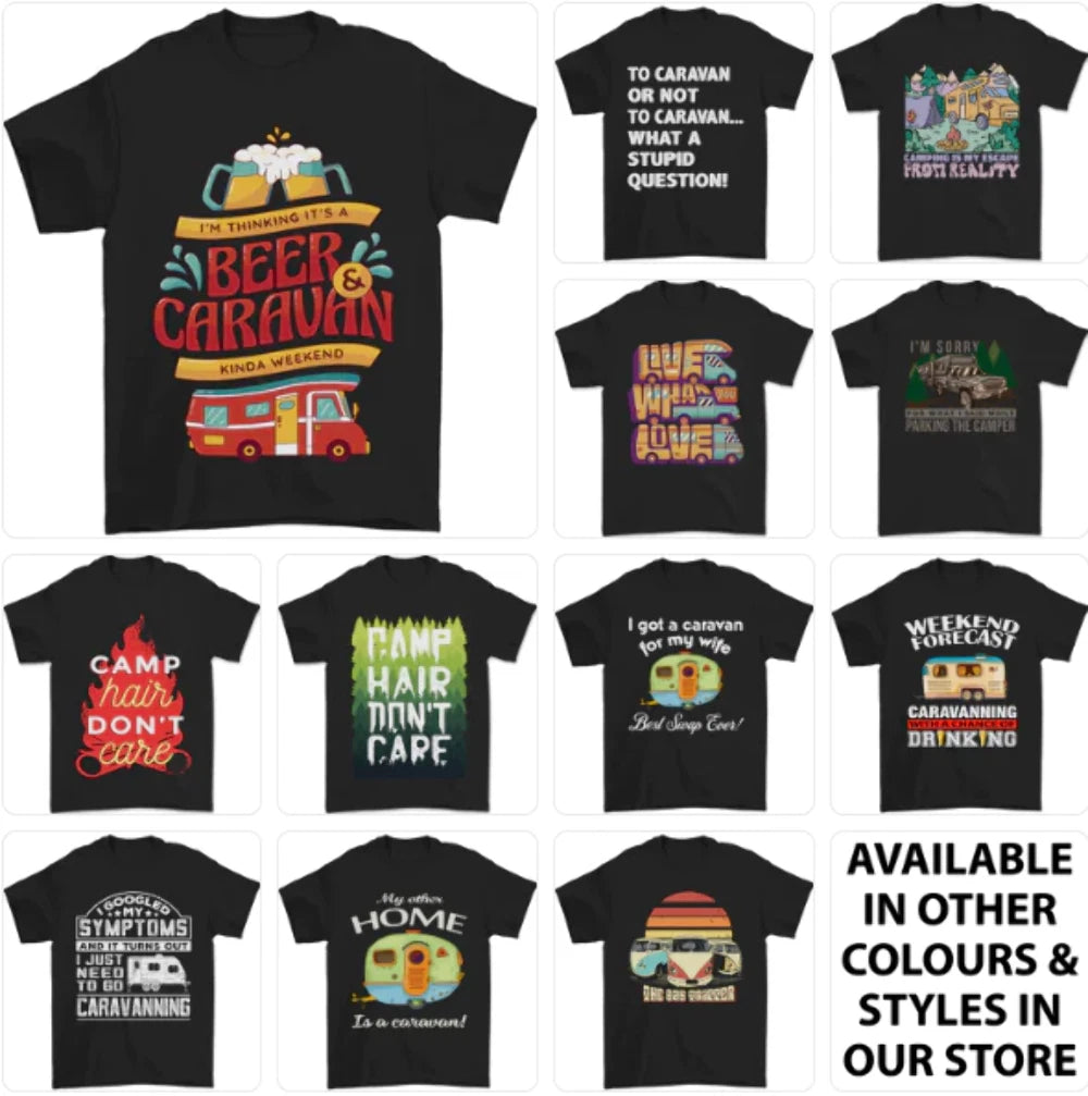 Caravan T-Shirt Mens Caravanning Motorhome RV Funny 2