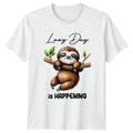 Lazy Day Is Happening T-Shirt Sloth Relaxation Animals Gift For Him And Her