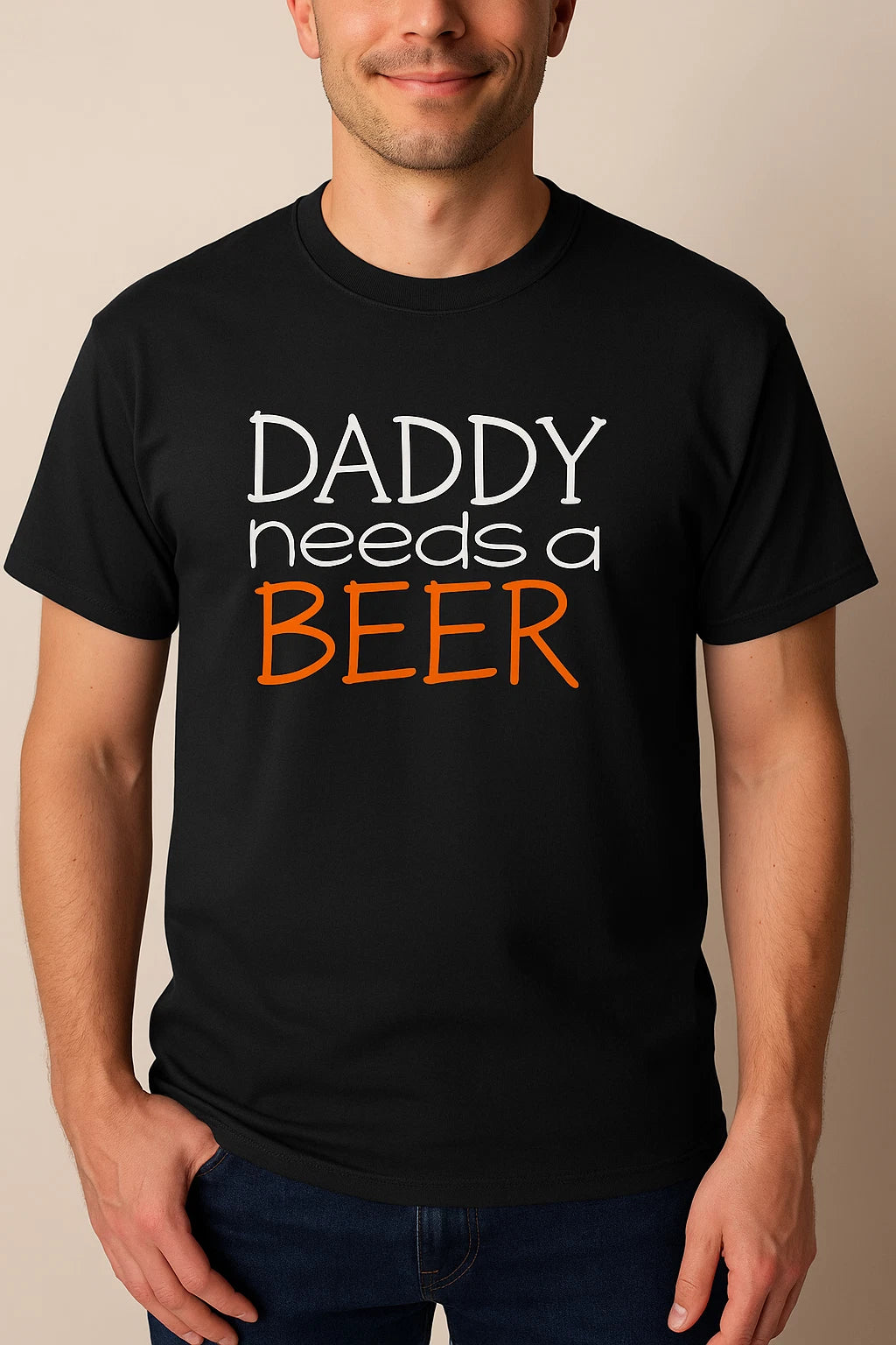 Daddy Needs A Beer Shirt Funny Dad Gift Mens Tee Fathers Day Christmas TShirt