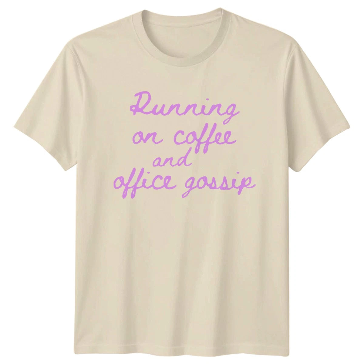 Running On Coffee And Office Womens T-Shirt Office Humor Birthday Gift For Her