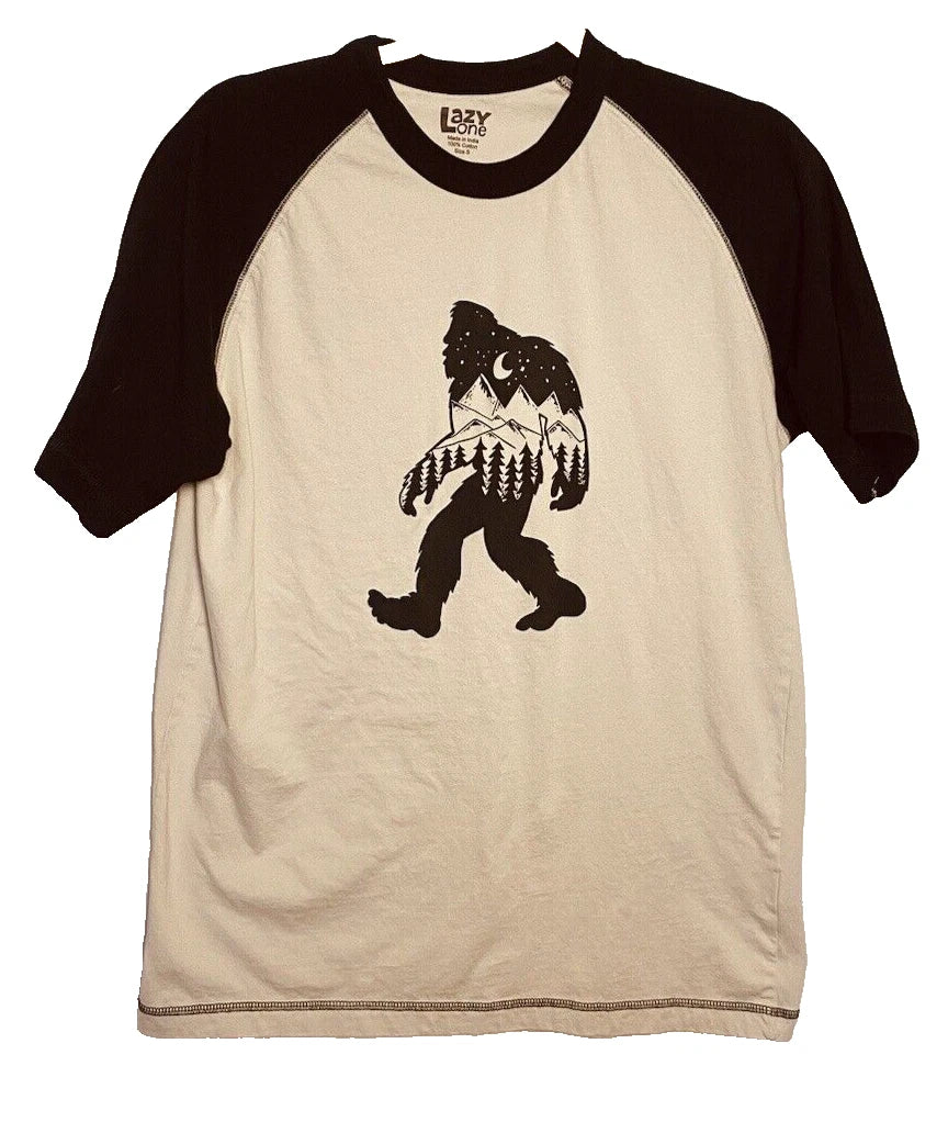 Lazy One BIGFOOT Tee Shirt Size Small Short Sleeve Cotton Graphic Sasquatch