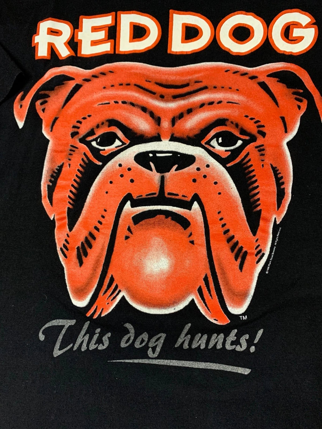 VTG 1995 RED DOG BEER YOU ARE YOUR OWN DOG BULLDOG PROMO SS T SHIRT LARGE