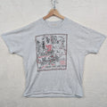 VTG Hanes T-Shirt Men XL Gray Bud Light Beer Single Stitch Run Graphic USA 90s