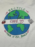 Hanes Beefy-T White T-Shirt Tagged XL Cafe 99 Charleston South Carolina