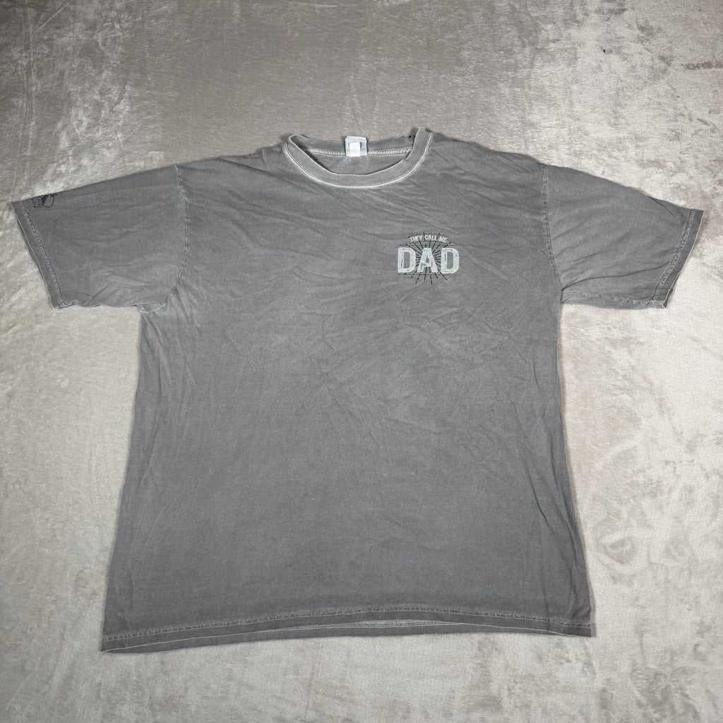 They Call Me Dad Shirt Mens Extra Large Gray Graphic Funny Tee Crazy Shirts