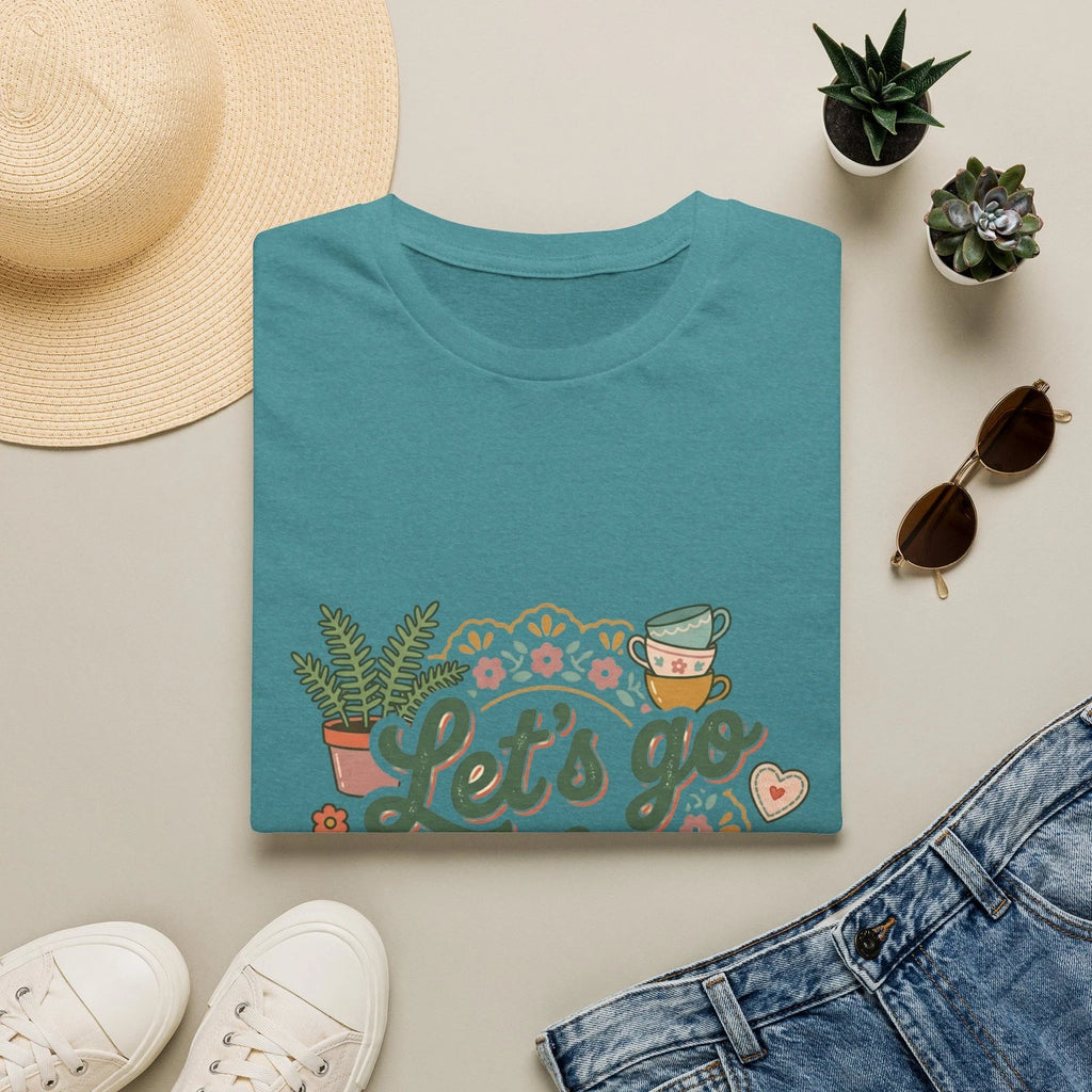 Let’s Go Thrifting T-Shirt | Retro Floral Coffee Plant Design