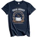 Social Worker Fueled By Coffee Funny Graphic T-Shirt