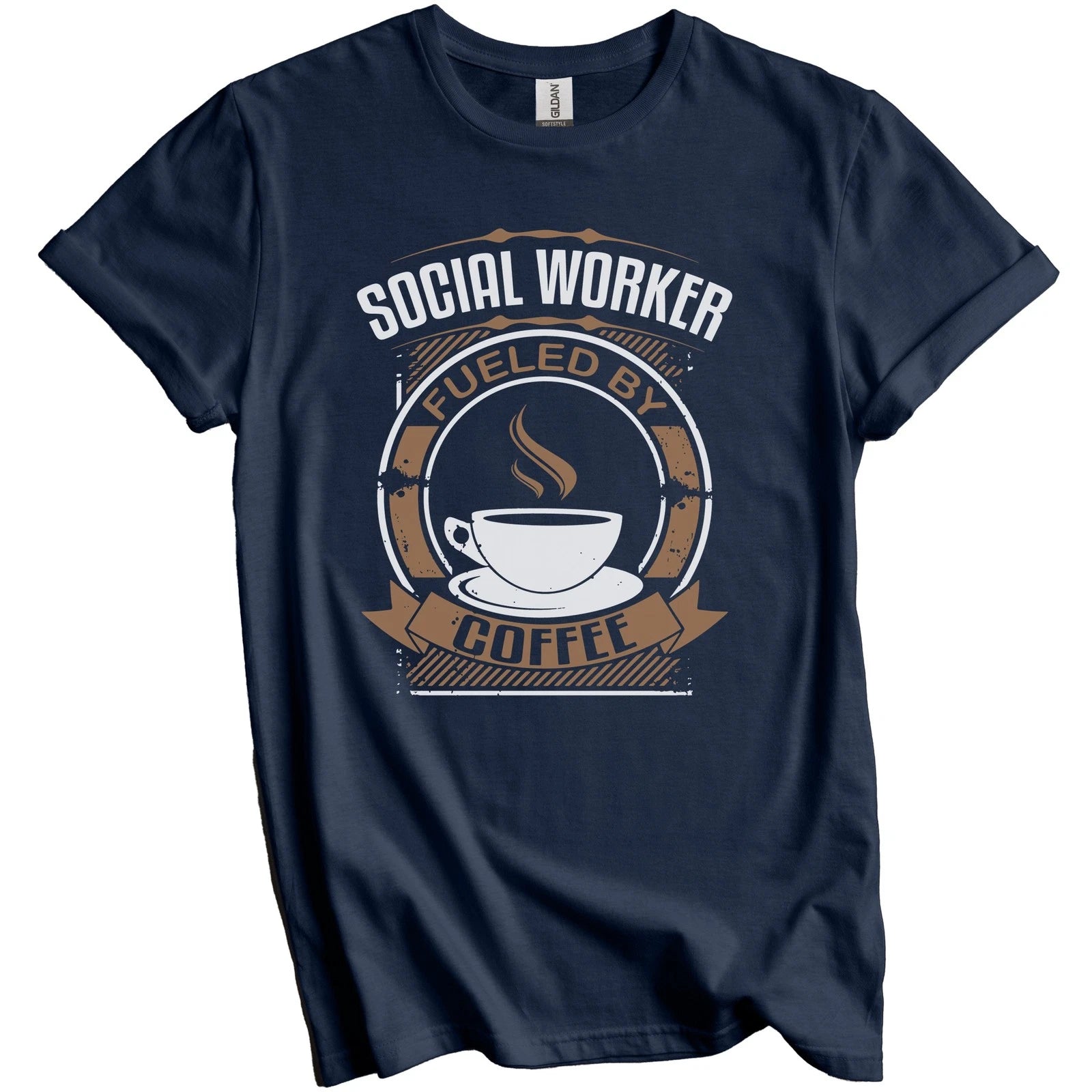 Social Worker Fueled By Coffee Funny Graphic T-Shirt