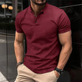 Stylish Muscle Fitness T Shirt Summer Casual Button Collar Shirts for Men