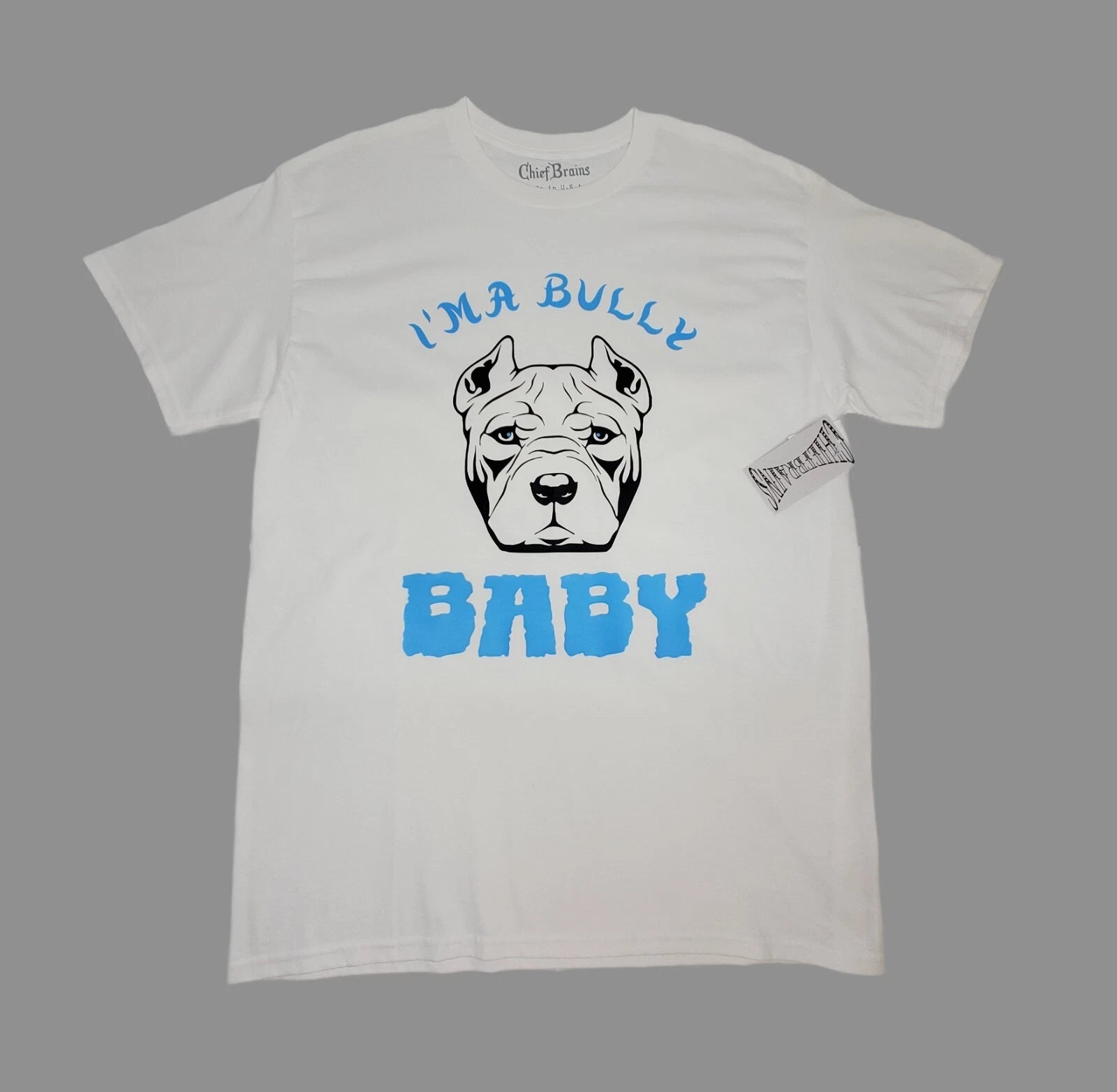 ChiefBrains Apparel Limited Edition Pitbull Bully Baby T Shirt Mens Cotton New