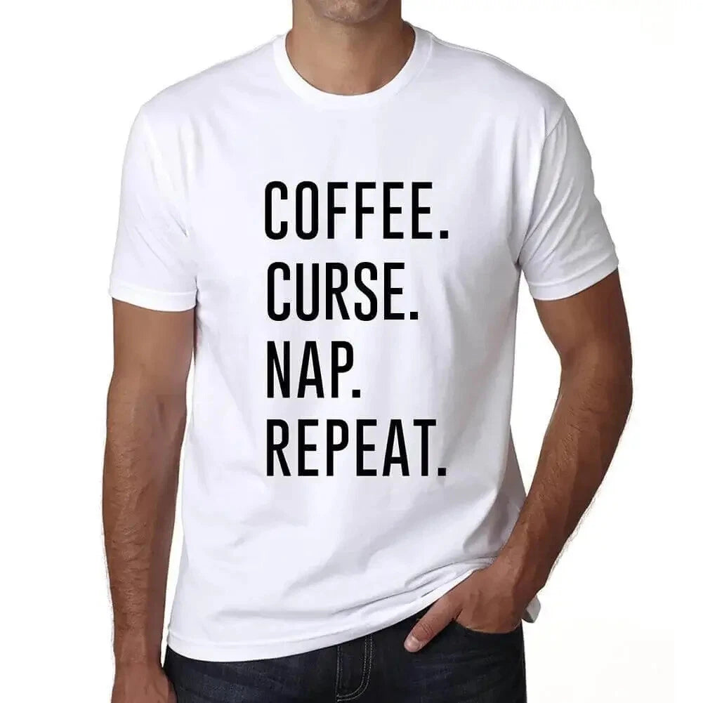 ULTRABASIC men's t-shirt coffee curse nap rehearsal coffee curse nap