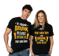 Couple Custom Matching Shirts Funny Couple Drinking Beer Party Shirts Custom Tee